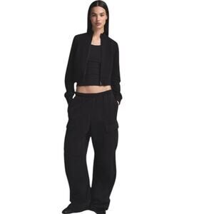 Skims NWT Boyfriend Fleece Lounge Jacket, Black Size Medium
